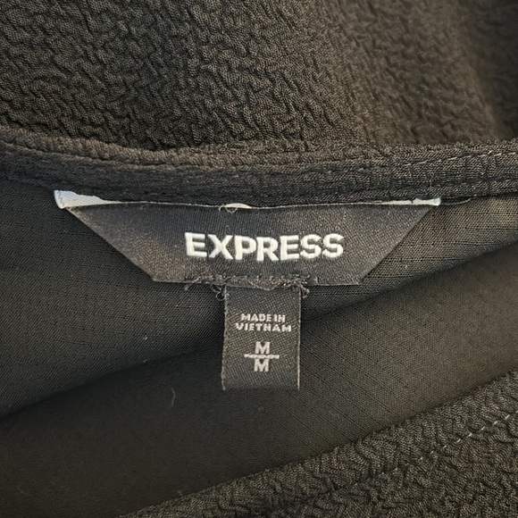 Express Black Boho Long Sleeve Top Size Medium - Picture 5 of 6